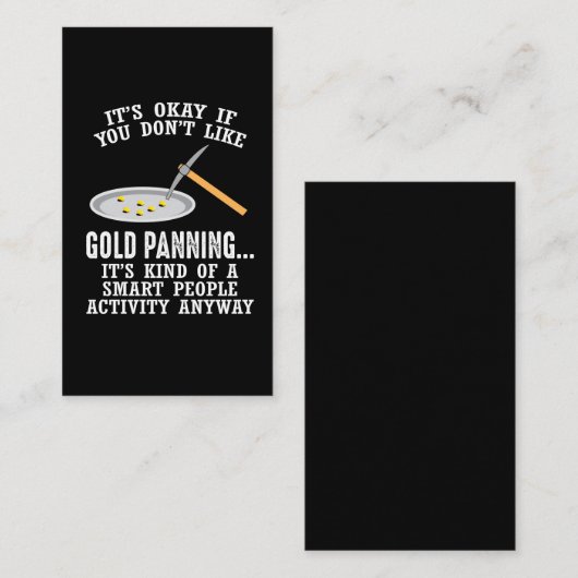 Gold Panning Gift - Mining Funny Miner Visitenkarte (Vorne/Hinten)