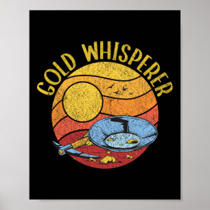 Gold Panning Gold Gravur Schatzsuche Poster