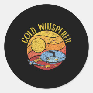 Gold Panning Gold Gravur Schatzsuche Runder Aufkleber