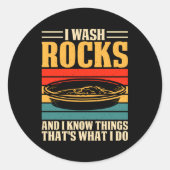 Gold-Panning Runder Aufkleber (Vorderseite)