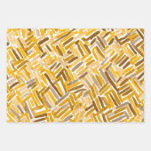 Gold Paper Design Vier Geschenkpapier Set (Vorderseite)