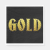 Gold Paper Napkin Serviette (Vorderseite)