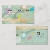 Gold Paper Primitive Art Business Card Visitenkarte (Vorne/Hinten)