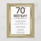 Gold Paper Sheet zur 70. Geburtstagspartei (Vorderseite)