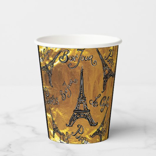 Gold Pappbecher (Rückseite)