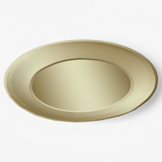 Gold Pappteller (Schrägansicht)