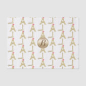 Gold Paris Eiffelturm Monogram Modernes Party Seidenpapier (Vorderseite)