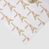 Gold Paris Eiffelturm Monogram Modernes Party Seidenpapier (Ausschnitt)