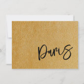 Gold Paris Passport Dankeskarte (Rückseite)