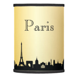 Gold Paris Skyline Silhouette Lamp Shade
