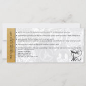 Gold Paris Wedding Boarding Pass Einladung (Rückseite)