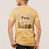 Gold Party Design Party T - Shirt (Rückseite)