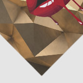 Gold Party Luxus Glam Roter Tropfen Tropfen Lippen Seidenpapier (Ausschnitt)