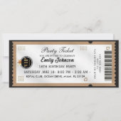 Gold  Party Ticket Invitation 2026 Einladung (Vorderseite)