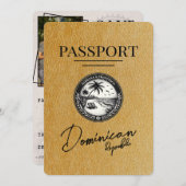 Gold-Pass der Dominikanischen Republik Save The Date (Vorne/Hinten)