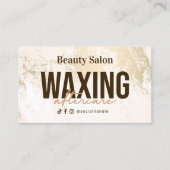 Gold Pastel Waxing Aftercare Business Card Visitenkarte (Vorderseite)