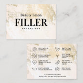 Gold Pastell Filler Aftercare Business Card Visitenkarte (Vorne/Hinten)