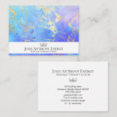 *~* Gold Pastellnebel Galaxy Universe Aqua AP3 Bu Visitenkarte (Vorne/Hinten)