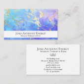 *~* Gold Pastellnebel Galaxy Universe Aqua AP3 Visitenkarte (Vorne/Hinten)