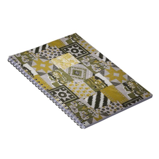 Gold Patchwork-Notebook Notizblock (Rechte Seite)