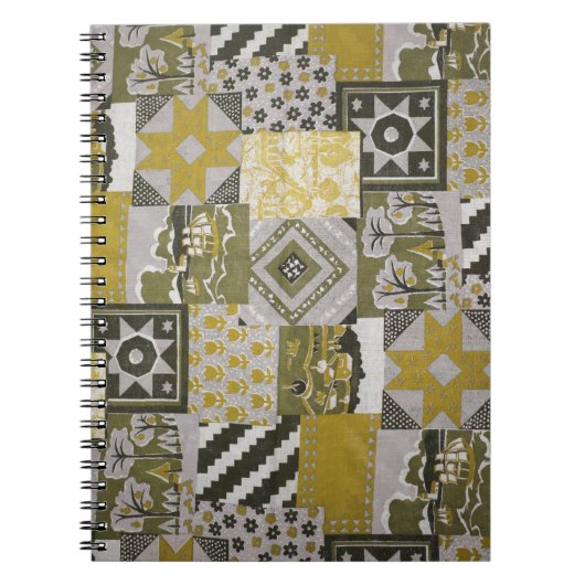 Gold Patchwork-Notebook Notizblock (Vorderseite)