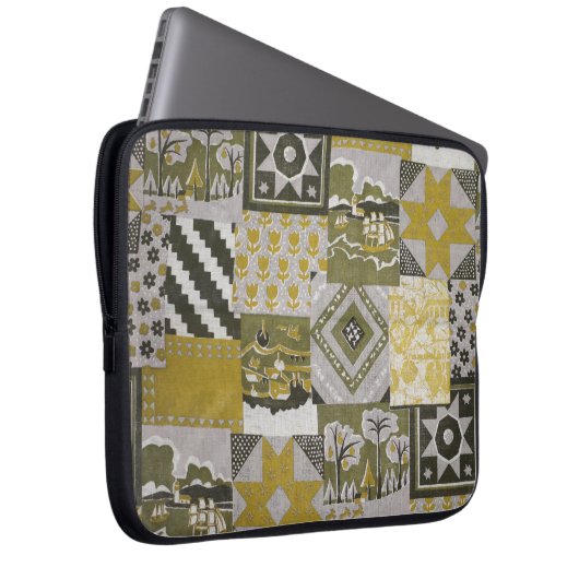 Gold Patchwork Notebook Sleeve (Vorne Rechts)
