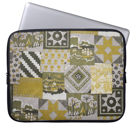 Gold Patchwork Notebook Sleeve (Vorderseite)