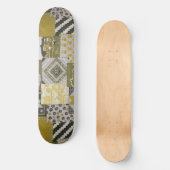Gold Patchwork Skateboard Deck (Vorderseite)