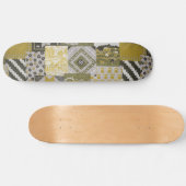 Gold Patchwork Skateboard Deck (Horizontal)
