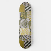 Gold Patchwork Skateboard Deck (Vorderseite)