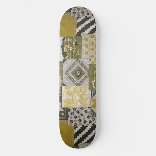 Gold Patchwork Skateboard Deck (Vorderseite)