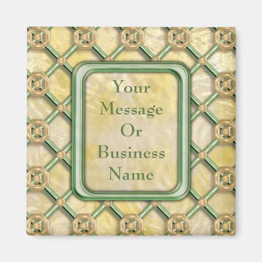 Gold Patina Lattice Magnet (Vorne)