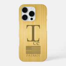 Gold-patriotisches "I"-Monogramm-Handygehäuse — Am