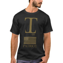 Gold-patriotisches "I"-Monogramm-T-Shirt — Amerika