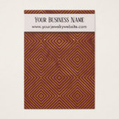Gold Pattern Burgundy Earring Holder Display Card (Vorderseite)