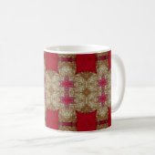 Gold pattern cement wall closeabstract, ancient, a kaffeetasse (VorderseiteRechts)