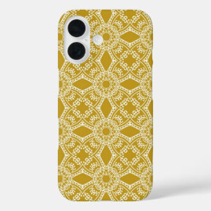 Gold Pattern Damask iPhone 16 Hülle