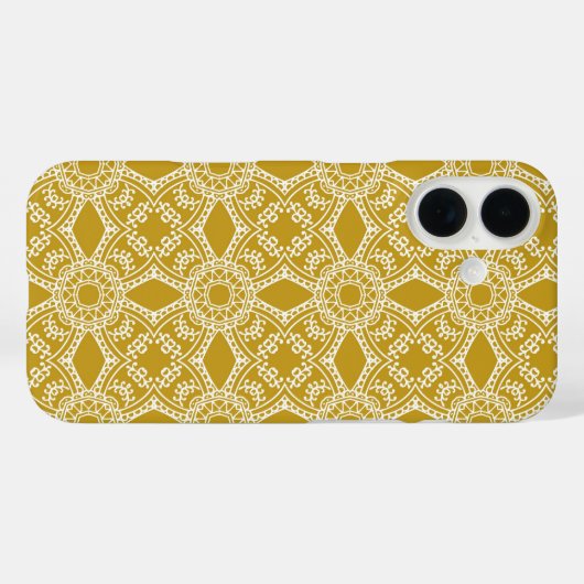 Gold Pattern Damask Case-Mate iPhone Hülle (Rückseite (Horizontal))