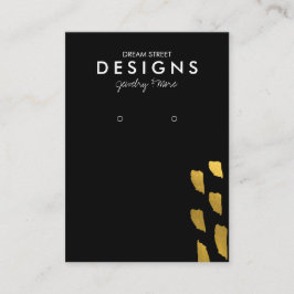 Gold Patterns Earring Display Card Visitenkarte
