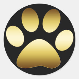 GOLD PAW DRUCKEN RUNDER AUFKLEBER
