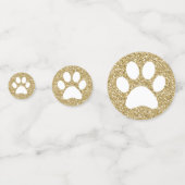 Gold Paw druckt Hunde Katzen Tierspuren groß Konfetti (Vorderseiten)