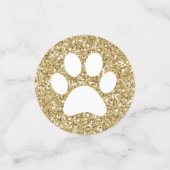 Gold Paw druckt Hunde Katzen Tierspuren groß Konfetti (Klein Vorderseite)