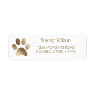 Gold Paw Print Logo