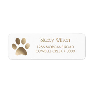 Gold Paw Print Logo