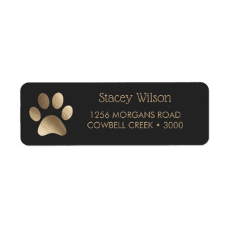 Gold Paw Print Logo auf Steinkohle