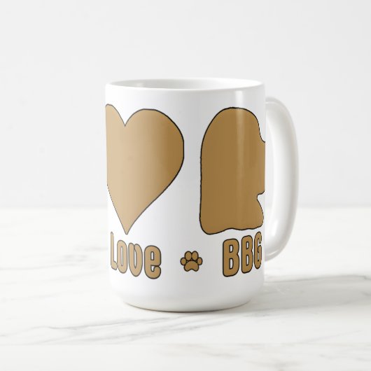 Gold Peace Liebe BBG Tasse (VorderseiteRechts)