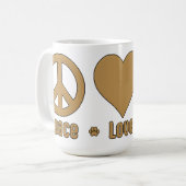 Gold Peace Liebe BBG Tasse (Vorderseite Links)
