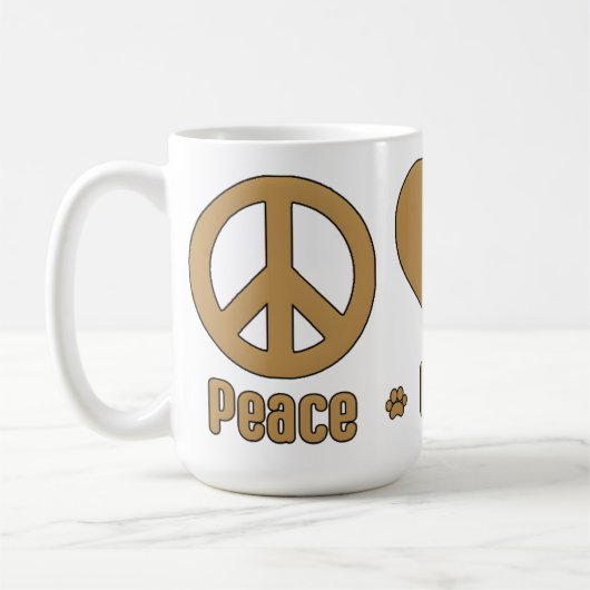 Gold Peace Liebe BBG Tasse (Links)