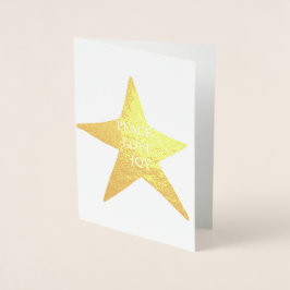 Gold Peace Liebe Joy Star Folienkarte