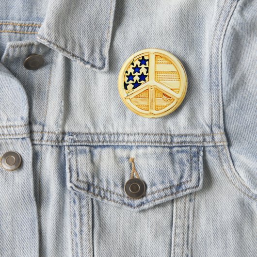 Gold Peace Sign Button (Beispiel)